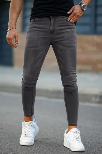 Vista 2 de GINGTTO - Jeans rasgados, elásticos y ajustados para hombre