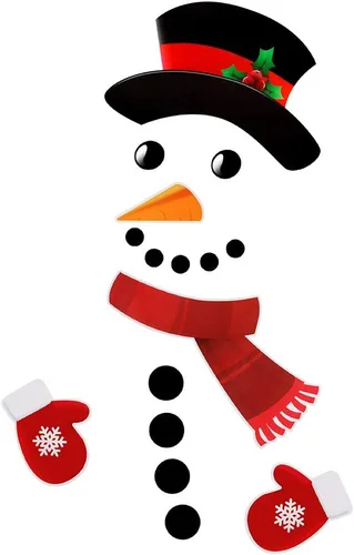 Vista 2 de D-FantiX Juego de 16 imanes de Navidad para refrigerador, diseño de muñeco de nieve, bonitos y divertidos imanes para refrigerador, decoraciones
