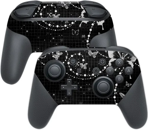 Vista 10 de MightySkins Skin compatible con Nintendo Switch Pro Controller - Negro abstracto Funda protectora de vinilo duradera y única Fácil de aplicar