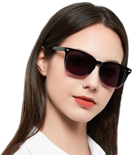 Vista 8 de MARE AZZURO - Gafas de sol polarizadas de moda para mujer, grandes, cuadradas, con diseño de leopardo, para conducir, con protección UV