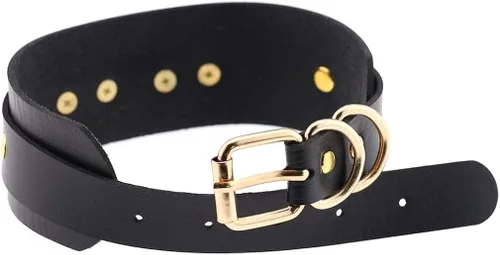 Vista 4 de eYLun Collares de cuero para mujer gargantilla de corazón punk rock ajustable Metal