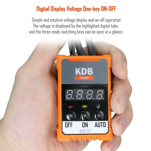 Vista 4 de Protector de batería de coche de 12 V, kit de interruptor de desconexión de voltaje de batería automático inteligente con pantalla LED de voltímetro