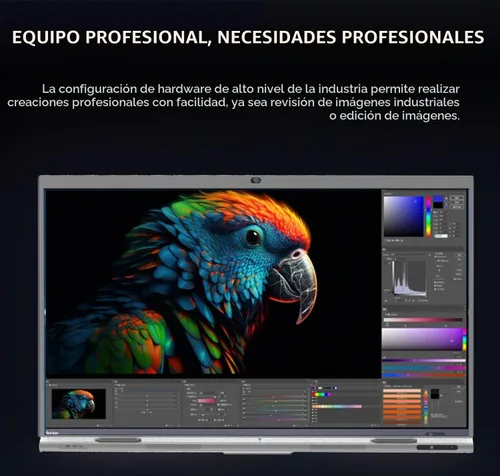 Vista 5 de Tiburn INSPUR - Placa inteligente Ultra 4K UHD de 65 pulgadas Android 13 y Windows 11 Pro Dual OS, micrófono de matriz de 8 líneas, cámara web