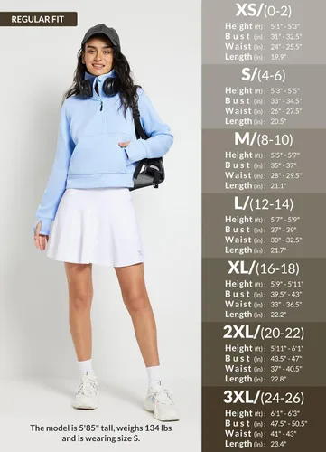 Vista 6 de BALEAF Women's Half Zip Sweatshirt Fleece Pullover Long Sleeve Stand Collar Crop Sweatshirts with Pockets Thumb Hole