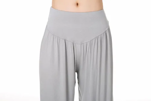 Vista 5 de Pantalones de algodón para mujer, elásticos, suaves, para yoga, deportes