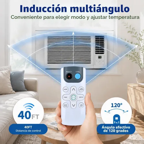 Vista 5 de ZWP GYKQ-71E - Control remoto de aire acondicionado para ventana 2-Blanco