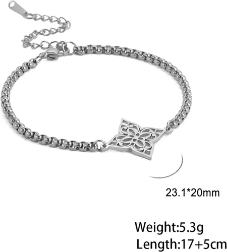 Vista 4 de Pulsera de nudo de bruja, nudo celta, símbolo de Wicca pagana, nudo mágico, pulsera de joyería de brujería, pulsera de acero inoxidable ajustable