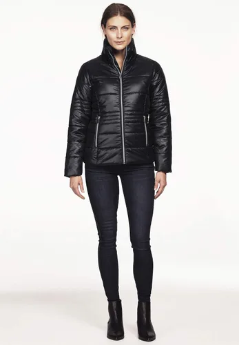 Vista 4 de Ellos Chaqueta corta acolchada con cremallera frontal para mujer, talla grande