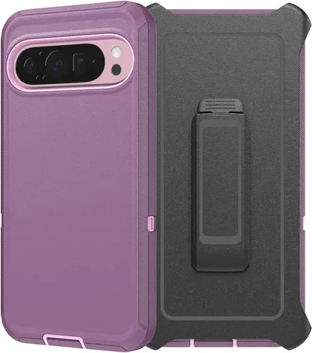 Vista 8 de Defender Series - Funda para Google Pixel 9 Pro XL, resistente y duradera, grado militar, a prueba de golpes, con protección de puerto, incluye