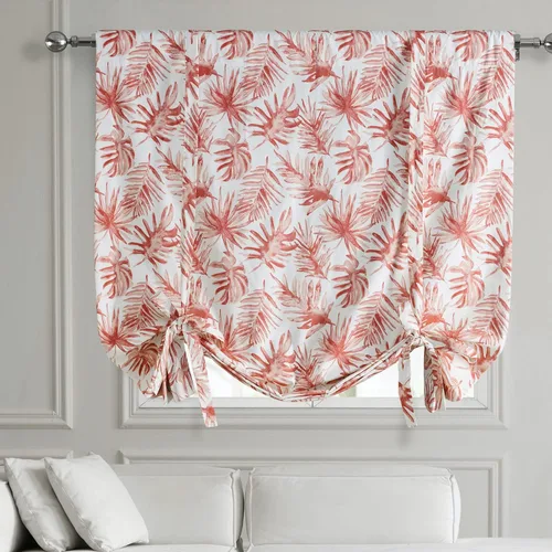 Vista 14 de HPD Half Price Drapes PRCT-TUD211A-63 - Cortinas de algodón estampado para oscurecer la habitación, cortina enrollable de globo para sala de estar