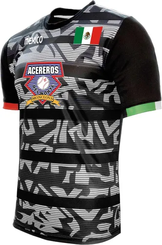 Vista 2 de Jersey México Acereros de Monclova 100% Poliéster NegroGris_Hecho en México