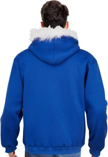 Vista 3 de Emisorn Adult Blue Jacket Pullover Hoodie Coat Zipper Sweatshirts Halloween Cosplay Adult Plush Costume Outwear Tops Unisex