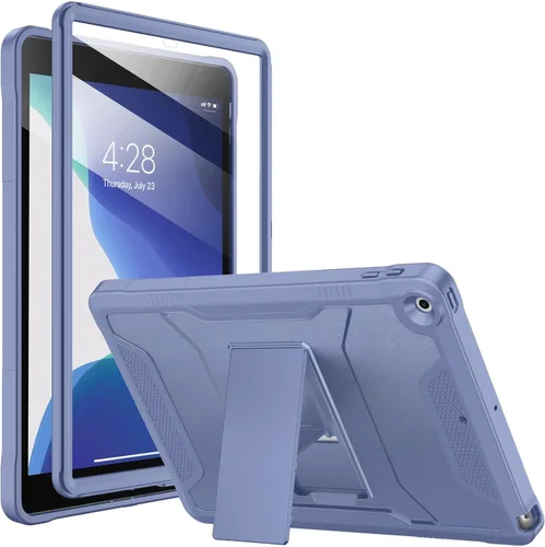 Vista 9 de Soke Funda para iPad de 9ª/8ª/7ª generación de 10.2 pulgadas (versión 2021/2020/2019), con protector de pantalla integrado y soporte, funda
