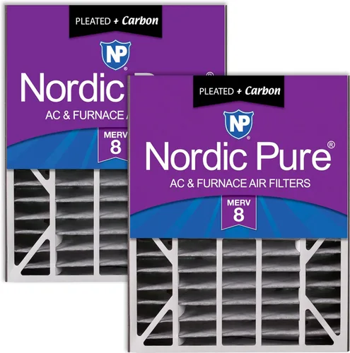 Vista 22 de Nordic Pure 20 x 25 x 5 (tamaño real: 19 3/4 x 24 1/4 x 4 7/8) Filtro de aire Air Bear Merv 8 de repuesto para reducción de olores de carbono puro