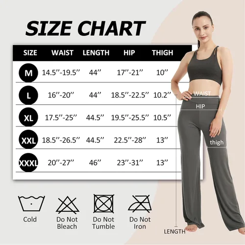 Vista 5 de FELEMO Pantalones deportivos de yoga con control de abdomen para mujer, ajuste holgado