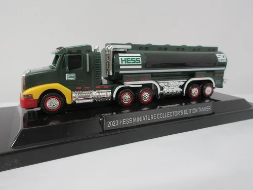 Vista 4 de Hess Toy Truck 2023 25th Anniversary Mini Collection - Primer camión, camión de juguete con crucero espacial y petrolero