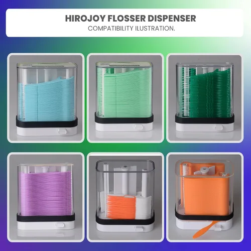 Vista 2 de Soporte para púas de hilo dental, dispensador de púas de hilo dental para limpiar los dientes, estuche de púas de hilo dental de viaje, dispensador