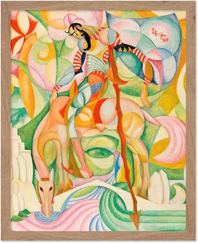 Vista 59 de Poster Master Póster clásico, impresión expresionista vintage, regalo para artistas, amigos, animales en un recinto, horquilla, abstracto, cubismo