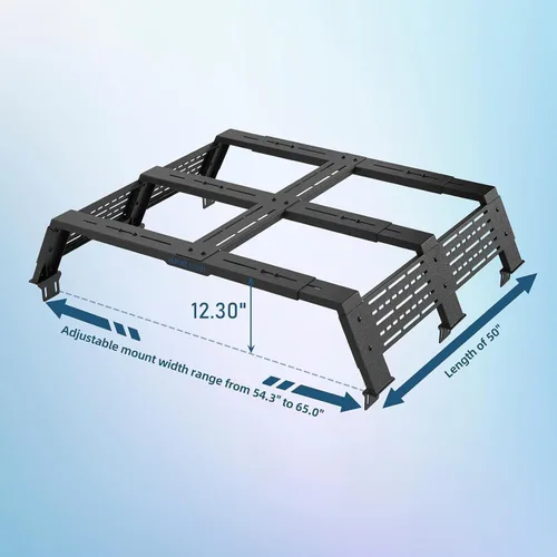 Vista 7 de u-Box Estante de cama de camión de 12.3 pulgadas de alto para Toyota Tacoma cama de 5 pies, Jeep Gladiator JT, Ford Ranger, Chevy Chevrolet