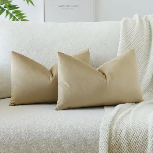 Vista 50 de OTOSTAR - Fundas de almohada decorativas de 16 x 16 pulgadas, fundas de cojín de terciopelo suave, fundas cuadradas para sofá, cama, sofá del hogar