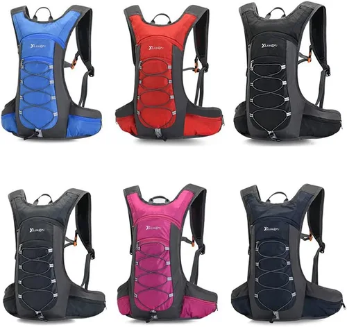 Vista 2 de Croogo Mochila de hidratación para correr con vejiga de agua de 2 litros, ligera, para ciclismo, para hombres y mujeres, color rojo OT05