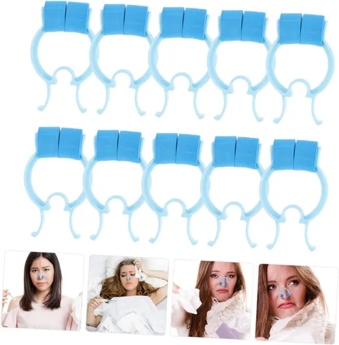 Vista 4 de 32 piezas de clip de nariz para hemorragias nasales, clip de sangrado nasal, tapones de sangrado nasal, clips de tapón nasal accesorios