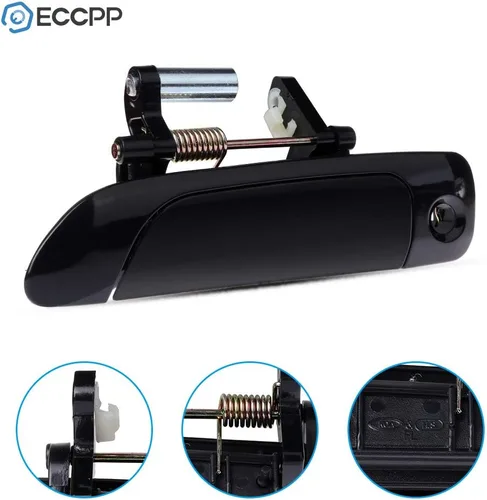 Vista 5 de ECCPP Manija de puerta Exterior Exterior Exterior Delantero Lado del Conductor para 2001-2005 para Honda Civic Smooth Negro
