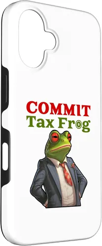 Vista 3 de Funda para iPhone 16 Commit Tax Frog Funny Fraud Meme Case