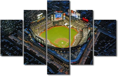 Vista 12 de Arte para pared, lienzo para estadio deportivo, arte para pared, diseño de campo de Wrigley en Chicago, pinturas de Chicago, impresiones sobre