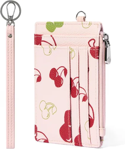 Vista 14 de BOSTANTEN Tarjetero para tarjetas de crédito para mujer, billetera de piel RFID, pequeña cartera delgada con llavero con ventana de identificación