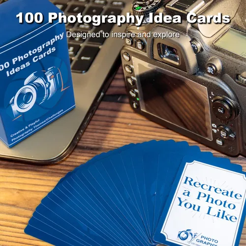 Vista 2 de 100 tarjetas de ideas para fotografía: accesorios de fotografía para sesión de fotos, regalos de fotógrafo para hombres y mujeres, únicos