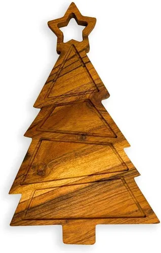 Vista 17 de Treen Art Tabla de cortar de madera de acacia para decoración de cocina, 14 pulgadas de largo x 13 pulgadas de ancho, tabla de cortar de madera