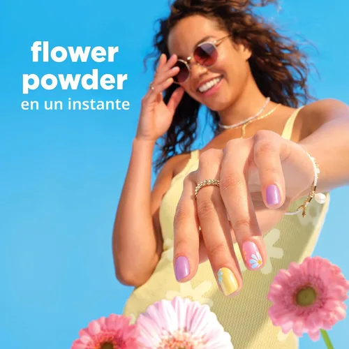 Vista 6 de Sally Hansen Insta-Dri Flower Powder, Peony Pace, esmalte de uñas, se seca en 60 segundos, una capa, acabado mate satinado