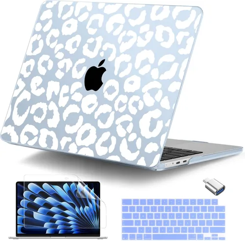 Vista 18 de Funda para MacBook Air de 15 pulgadas M5 M4 M3 M2 Chip 2026 2025 2024 2023 (modelo A3448 A3241 A3114 A2941), carcasa rígida con cubierta de teclado
