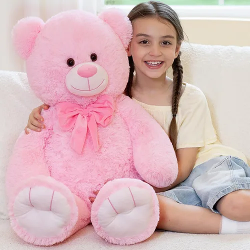 Vista 9 de Tezituo Oso de Peluche Gigante de 47 Pulgadas, Suave Animal de Peluche Grande Tamaño Real de 4 Pies, Juguete de Oso de Peluche, Regalo de San Azul