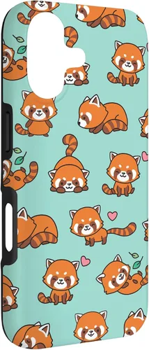 Vista 3 de Cute Funny Kawaii Womens Girls Kids Red Panda Lover Pattern Case for iPhone 17
