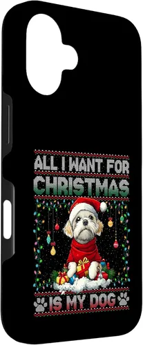 Vista 3 de Maltese Christmas Tree Lights Decorations Dog Lover Xmas Case for iPhone 16