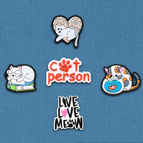 Vista 3 de Xaldrichasta 25 dijes para zapatos de gatos para zuecos, diferentes sandalias a juego, pulseras y pulseras, dijes Kawaii para zapatos de mascotas