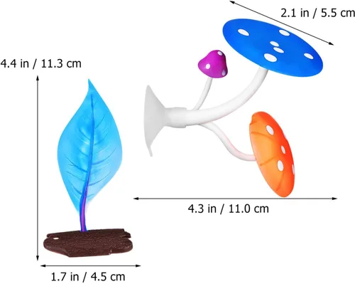 Vista 7 de Ipetboom Betta Fish Beds, 2pcs Betta Fish Hamaca Acuario Camas de descanso Betta Fish Cama de hojas de descanso