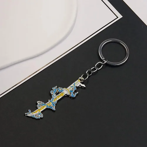 Vista 3 de SONGCHANGJEWELRY Anime Slayer Sword Keychains - Kimetsu No Yaiba Tanjiro Sword Keychains - Cosplay Accessories For Men Women