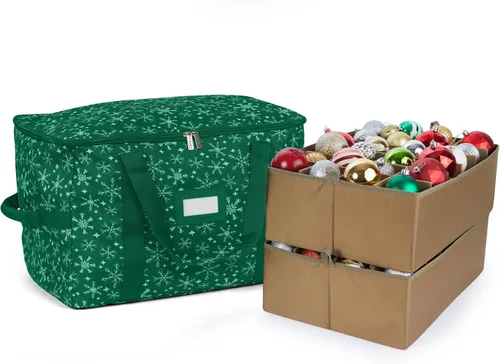 Vista 76 de Covermates Keepsakes Bolsa de almacenamiento ajustable para adornos, con asas de transporte, protección acolchada, ruedas dobles, almacenamiento