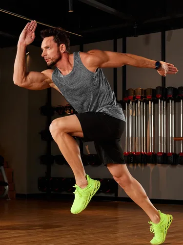 Vista 2 de TACVASEN Camisetas sin mangas para hombre de secado rápido para entrenamiento muscular atlético, gimnasio, culturismo, camiseta de rendimiento