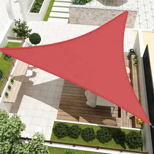 Vista 10 de Toldo tipo vela de 12 x 12 x 12 pies, impermeable, triángulo equilátero, resistente, con bloqueo UV, para patio, patio trasero, césped, jardín Beige