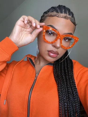 Vista 2 de VOOGLAM Gafas cuadradas con bloqueo de luz azul para mujer, anti fatiga ocular UV Jerrie