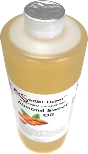 Vista 5 de Essential Depot Aceite dulce de almendras PLUS FREE recipiente vacío de 2 onzas, 1 cuarto de galón, 32 onzas, recipiente de polietileno de alta