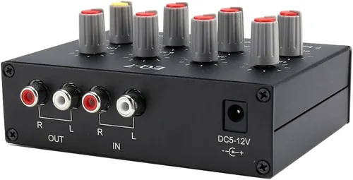 Vista 6 de EQ-7 Amplificador de auriculares de audio para automóvil Ecualizador de ecualizador de 7 bandas Ecualizador de audio de 2 canales Ecualizador