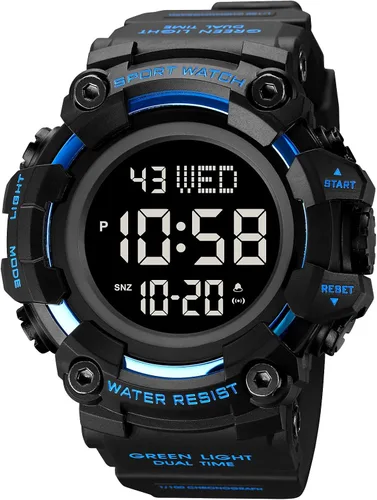 Vista 2 de Gosasa Relojes militares deportivos para hombre con forma de avión digital con luz LED impermeable
