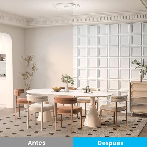 Vista 3 de Art3d Paquete de 33 paneles de pared decorativos con textura 3D para decoración de interiores, paneles de pared decorativos de PVC impermeables