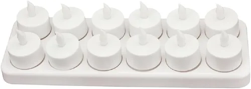 Vista 8 de CD-RC-6ST-A - Velas eléctricas LED recargables, sin llama, parpadeantes, juego de 6, color ámbar