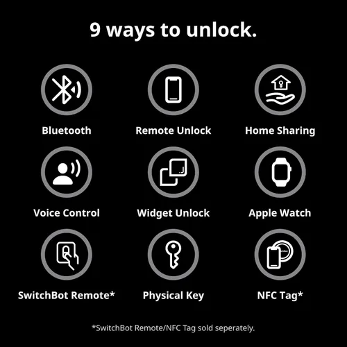 Vista 8 de SwitchBot WiFi Cerradura Inteligente Pro, Cerradura de Puerta de Entrada sin Llave, Cerradura de Puerta Inteligente para Puerta Delantera, Cerrojo